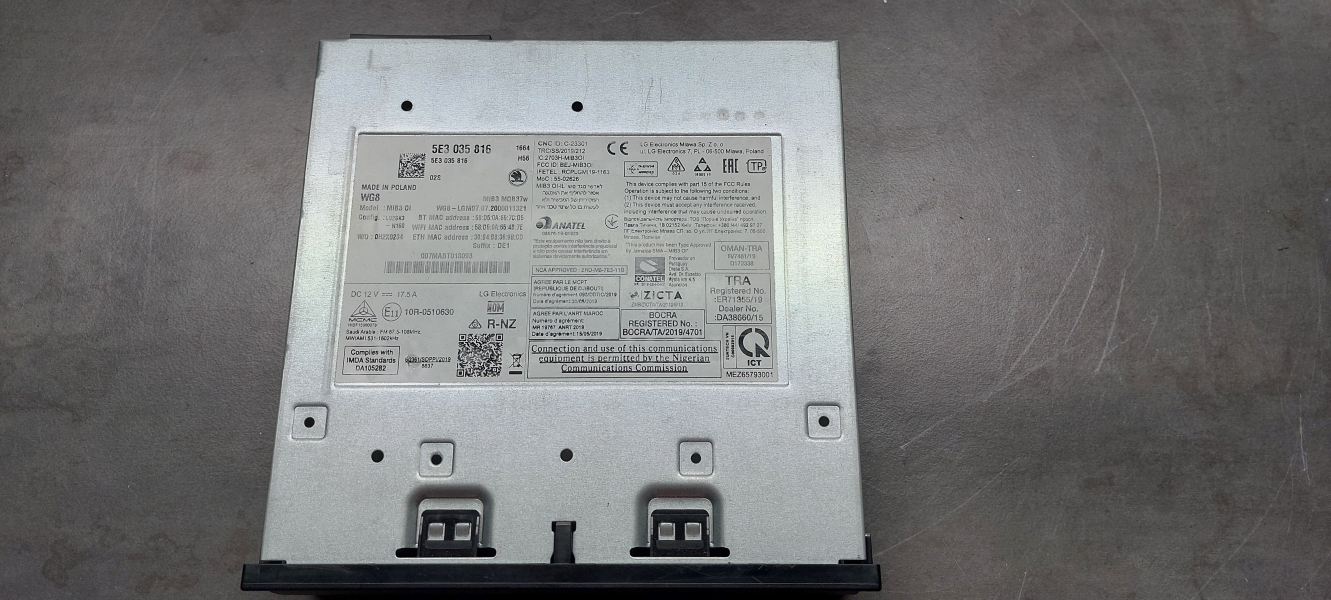 Riadiaca jednotka multimédií - 5E3 035 816